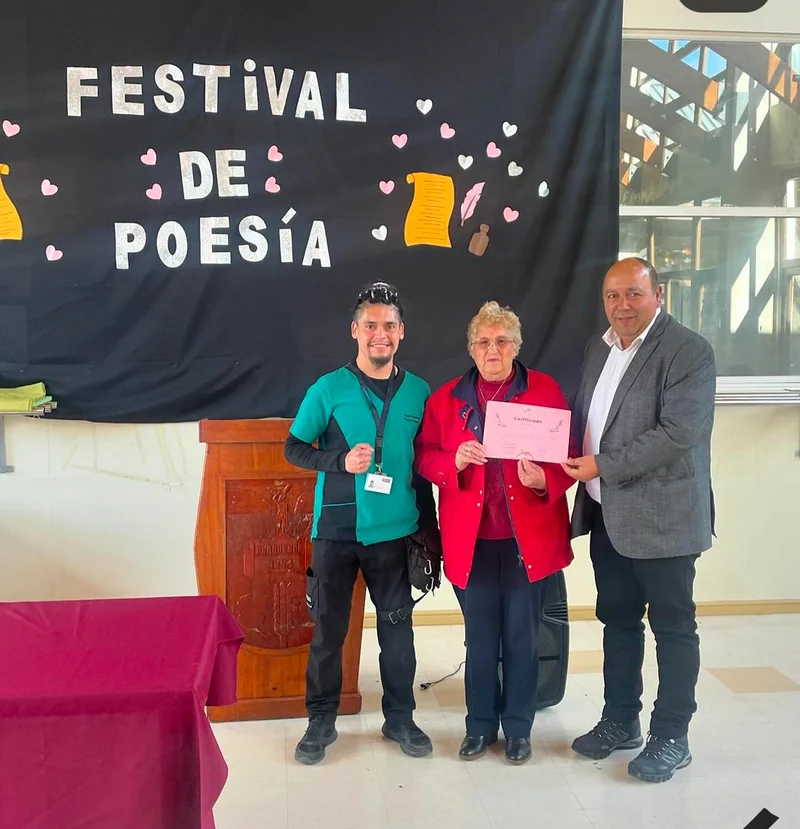 Segundo registro del festival de poesía en CEDAM Perquenco, 27 de abril de 2024.